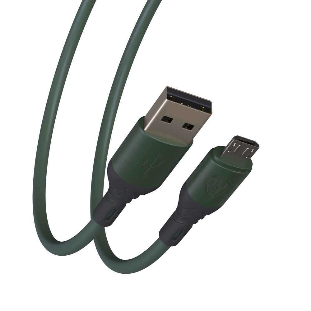 BY Кабель для зарядки Карнавал Micro USB, 1м, 2,4А, зеленый - #5