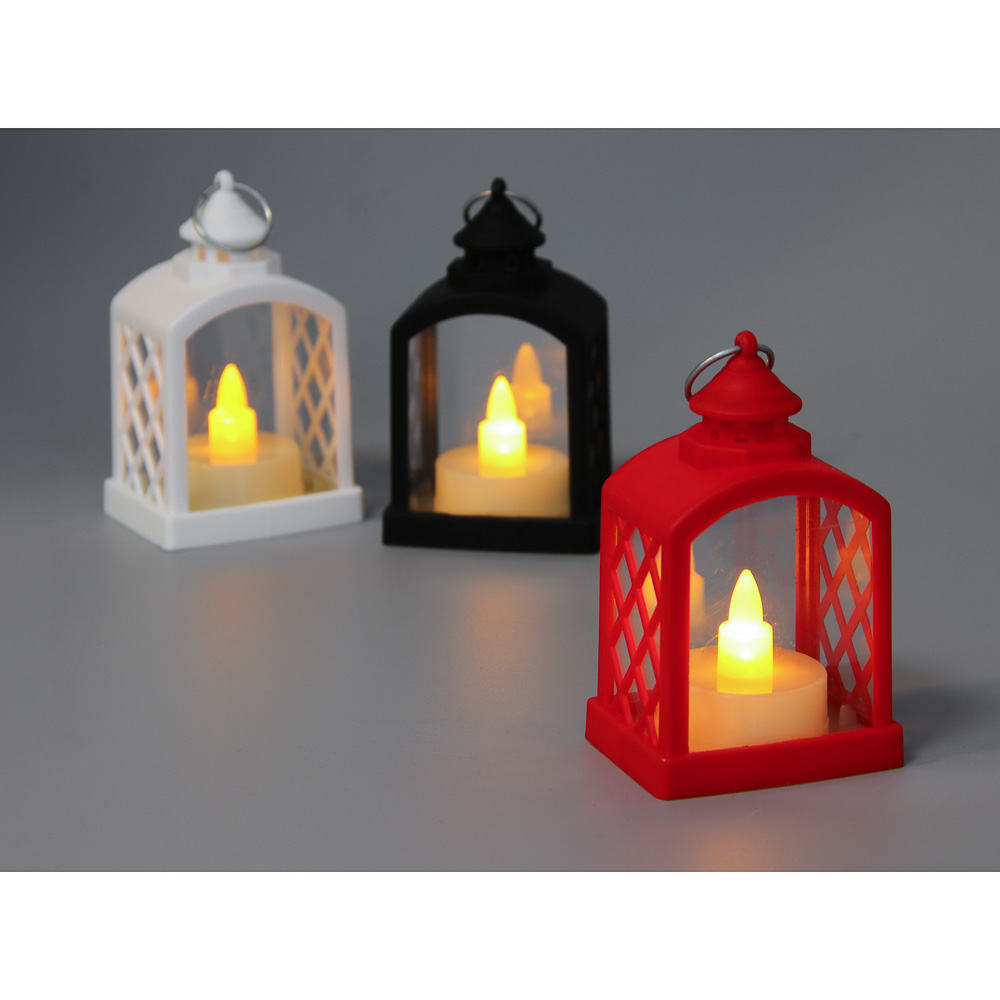 СНОУ БУМ Светильник декор. LED в виде фонаря, 5,5x4,5x9см, PP, 3хAG10, 1 режим, 2 дизайна - #9