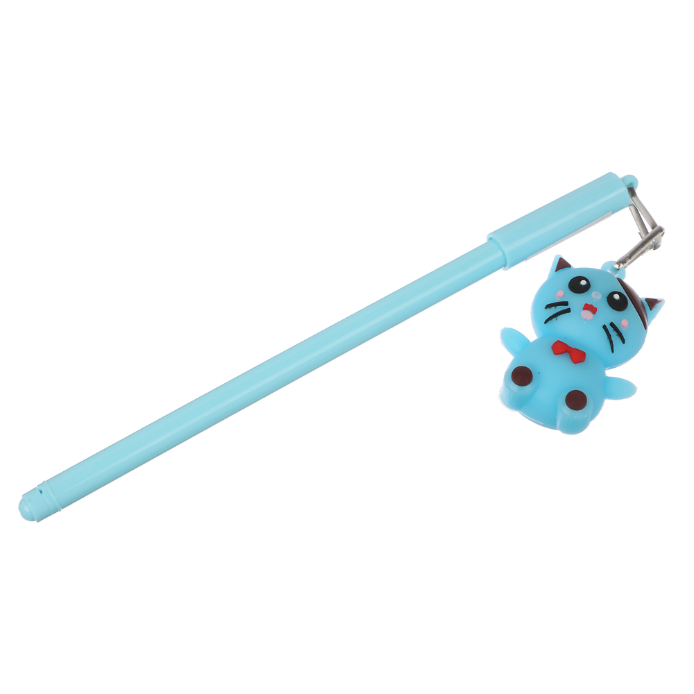 ClipStudio Ручка шариковая с брелоками в форме котика на подвеске,синяя,корпус 17 см,пластик,6 диз. - #2
