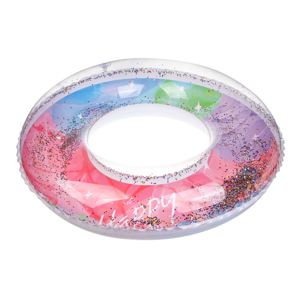 Круг надувной радужный с блестками, тм BY SPORT, 60см, ПВХ 0.18мм, 2 дизайна - #4