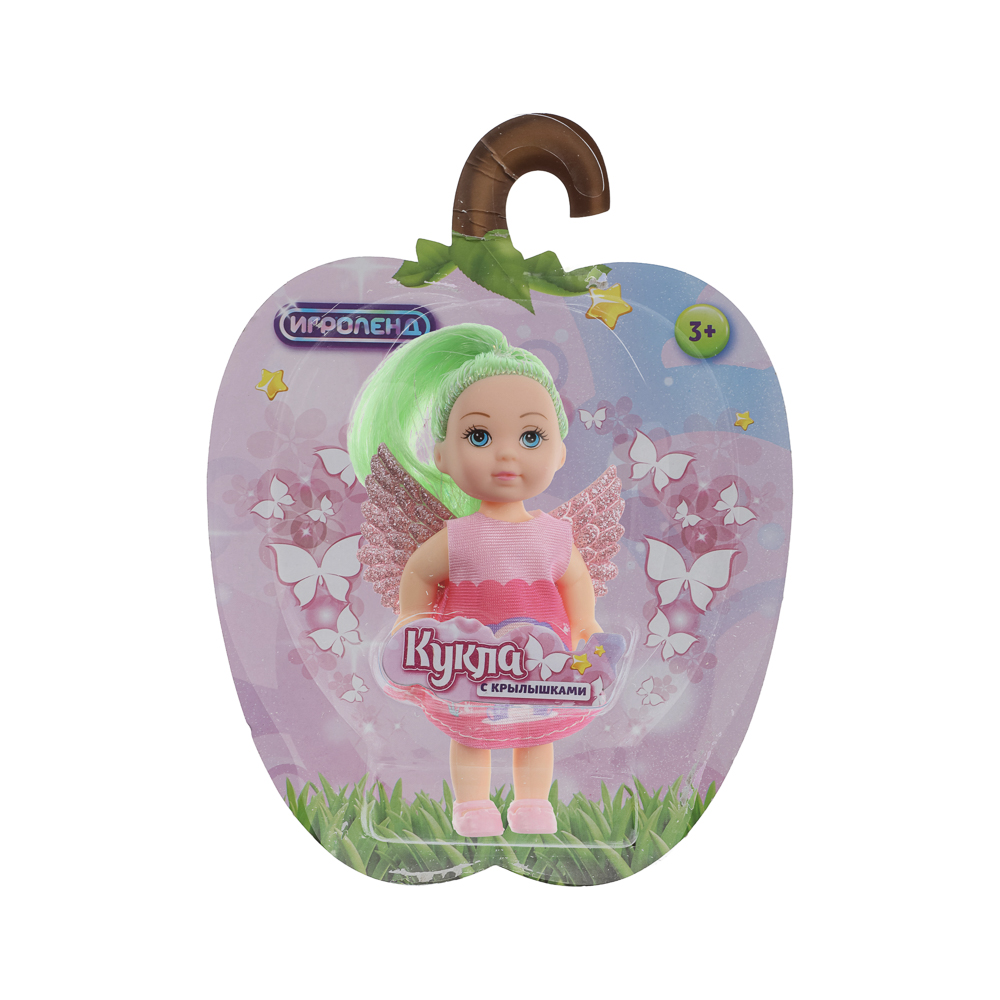ИГРОЛЕНД Кукла с крылышками и цветн.волосами, 11 см, ABS, PVC, полиэстер, 13,5х4,5х18 см, 6 дизайнов - #14