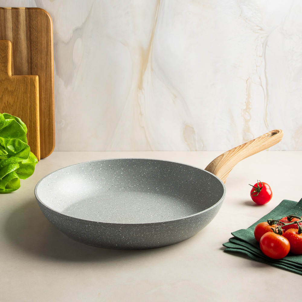 SATOSHI Берг Сковорода литая d28см, антипригарное покрытие Мрамор, индукция - #9