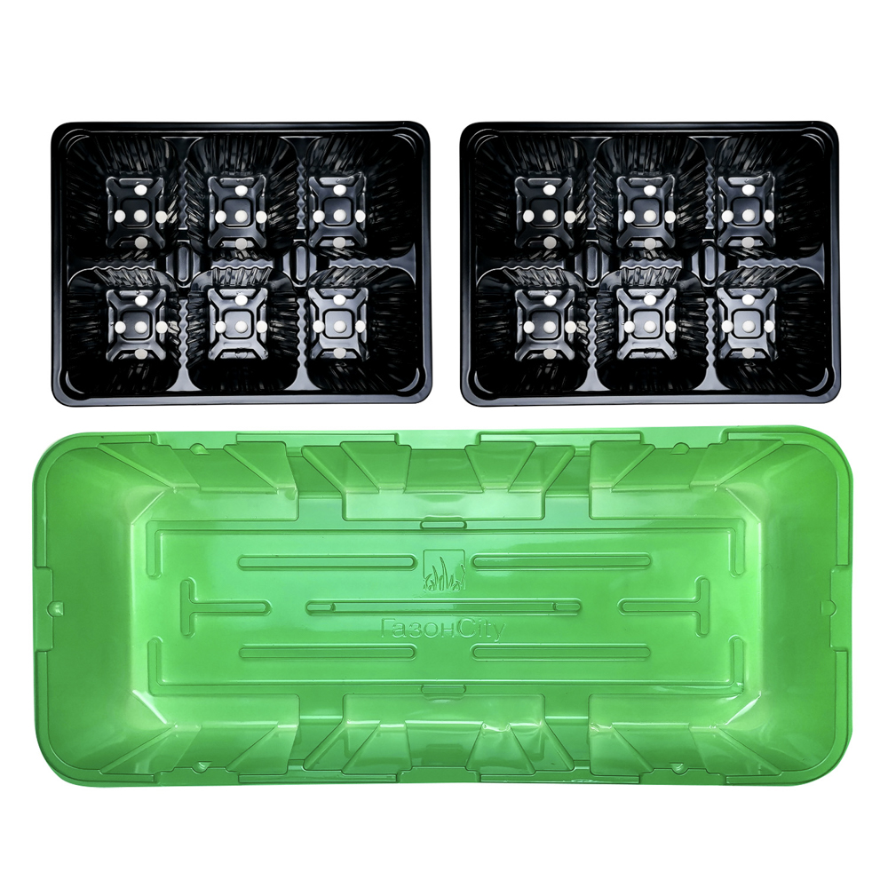 Минипарник с 2-мя вставками 39х16х11см 12 ячеек - #4