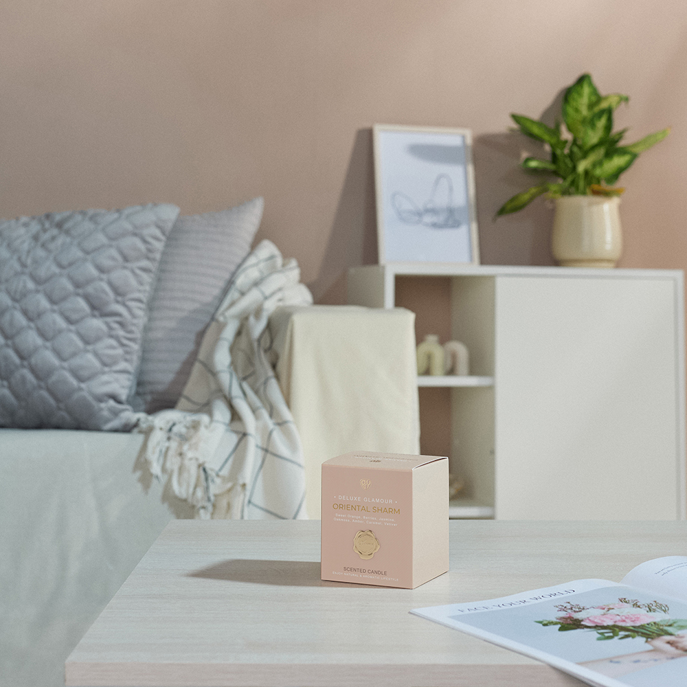 BY Свеча ароматизированная Deluxe Glamour, 200гр., Oriental Sharm - #14