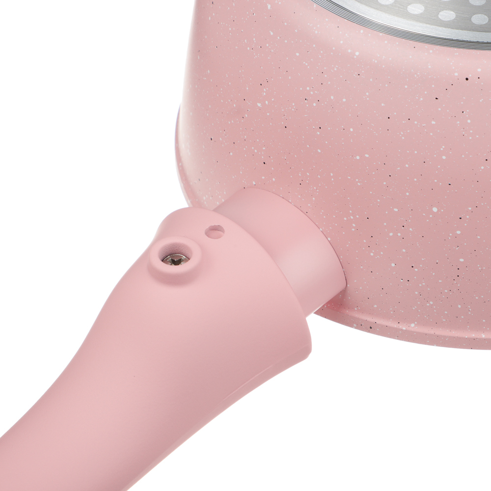 Ковш тм SATOSHI Ботаника 1,3л, d16см, с крышкой, съем. ручка, антиприг. покр. мрамор, инд, 3 цвета - #9