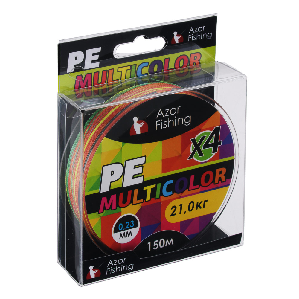 Леска плетеная AZOR FISHING PE Премиум 4 нити,нагрузка 21кг, 0,20мм, 150м - #3