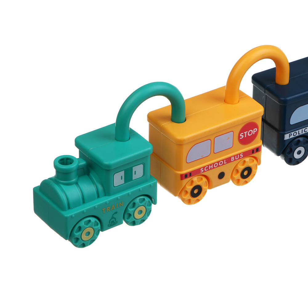 Развивающая игрушка сортер ИГРОЛЕНД "Машинка - замочек" с ключиком, PP, 9х7х3см - #13