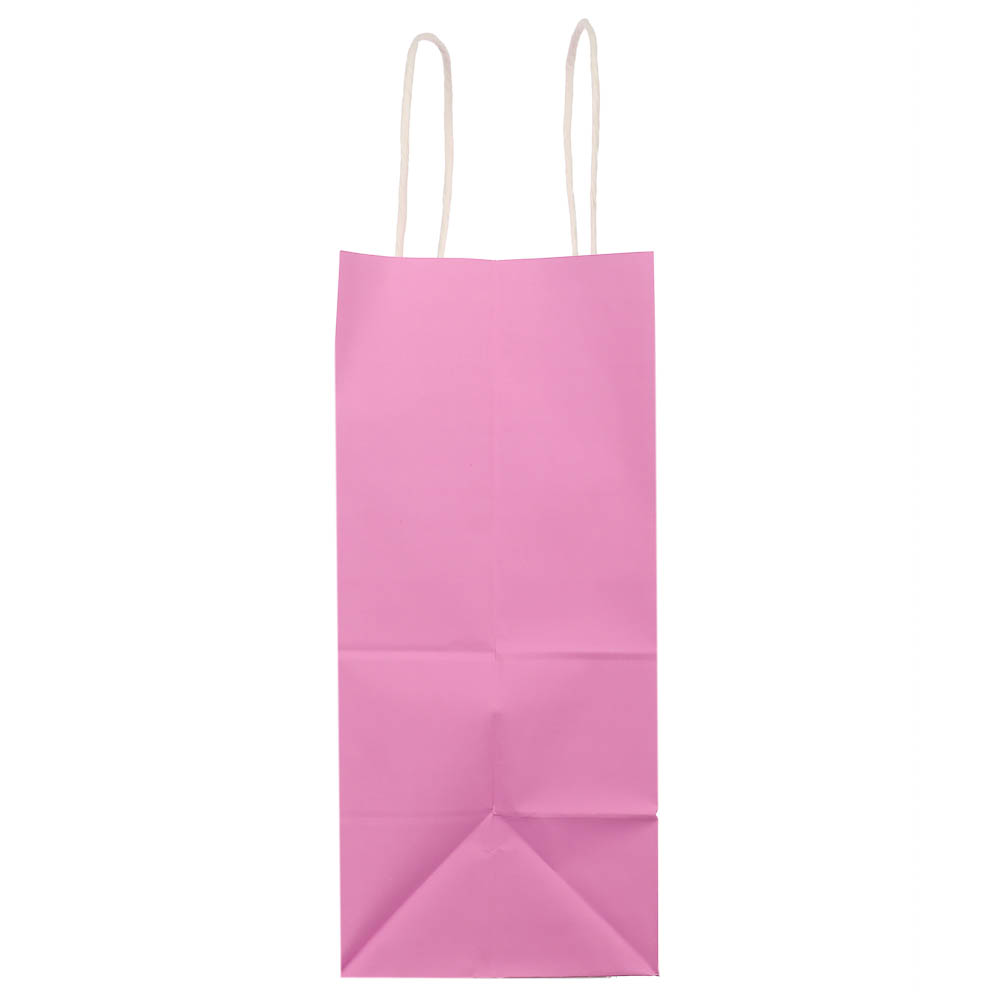 Пакет подарочный с кручеными ручками 24x14x30см, 2 цвета: розовый/зеленый в асс - #10