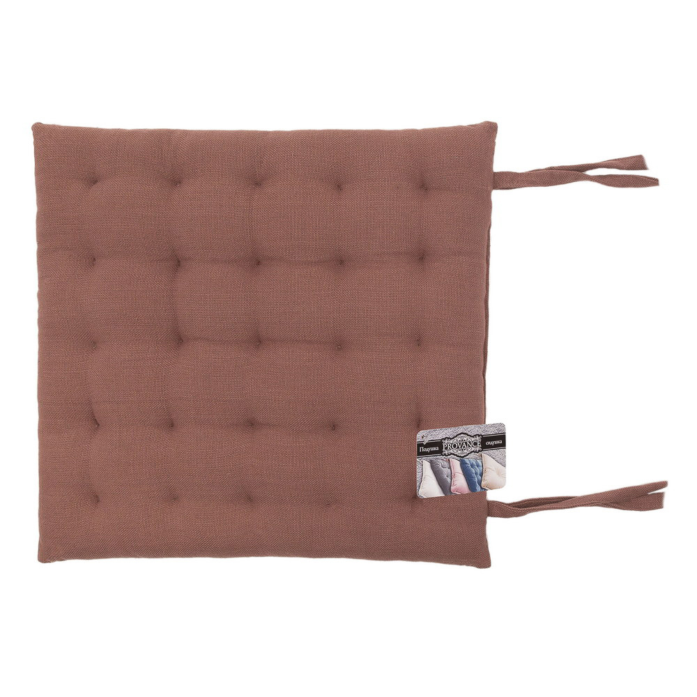 PROVANCE Подушка на стул, 100% хлопок, 38x38см, коричневый - #6