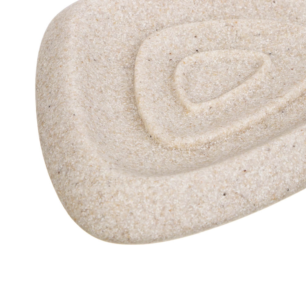 Мыльница тм VETTA Дюна, смола (полирезин), бежевый, 13,5x10,5x2,5см - #4