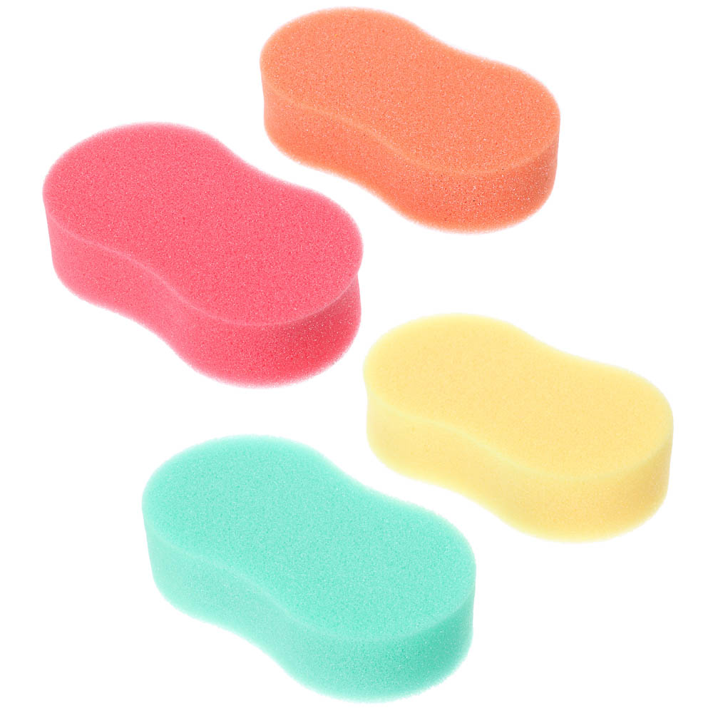 Губка для тела "Восьмёрка" тм ЮL, поролон, 14,7x8,2x3,7 см (+/-5мм), цвета микс - #1