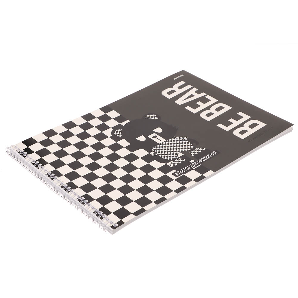 Альбом для рисования A4 40л., офсет 100г/м2, обл.картон, спираль, микс - #13