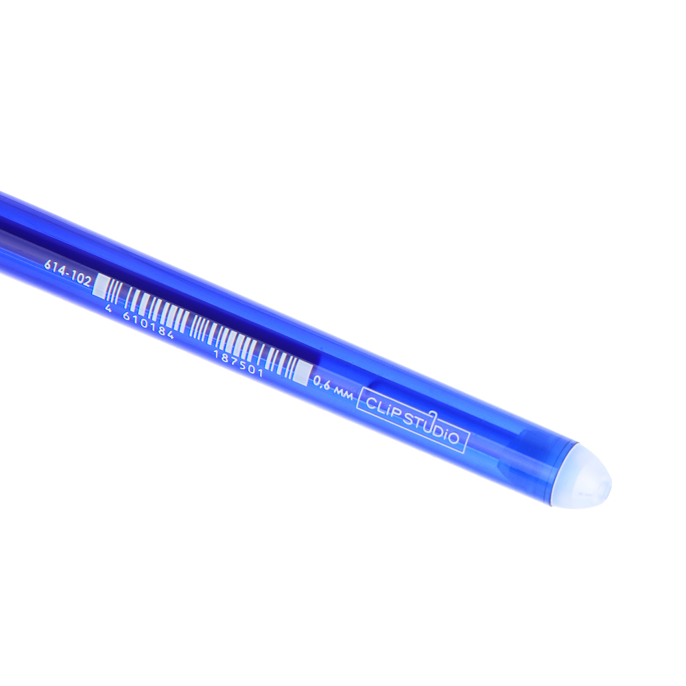 Ручка гелевая ClipStudio "пиши-стирай" синяя, два цвета корпуса, наконечник 0,6 мм - #5