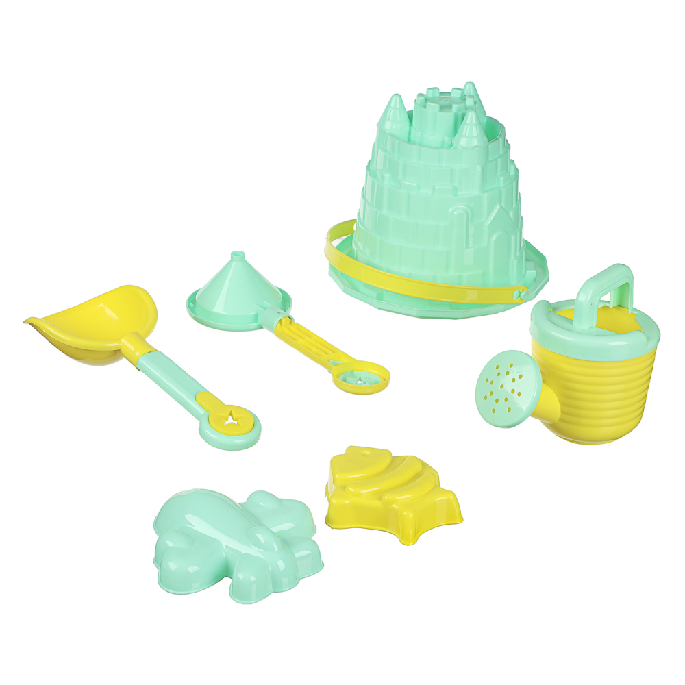 Набор для игры в песке "Замок", ИГРОЛЕНД, 6 предметов, пластик, для детей 3+ - #3