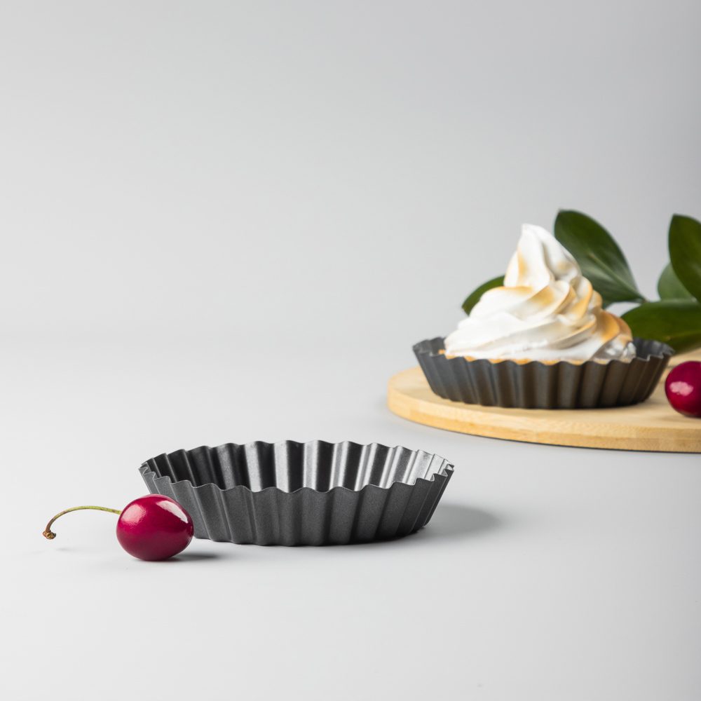 VETTA Набор форм для выпечки 4 шт "Тарталетка" 10,5х2см, угл.сталь, антипригарное покрытие - #10