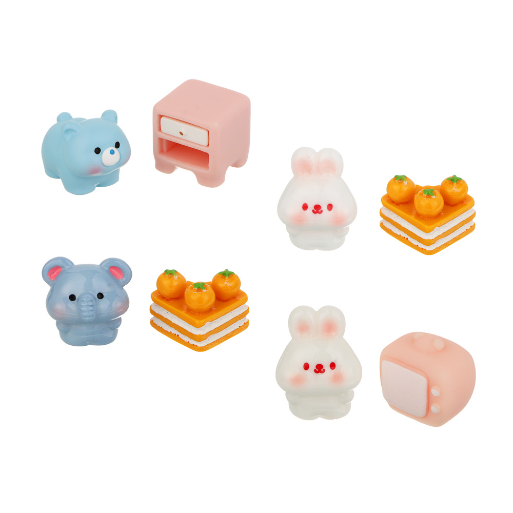 Игрушка сюрприз "Зверушки" с аксессуаром, ИГРОЛЕНД, полистоун, 9х12 см, 10-12 видов - #2