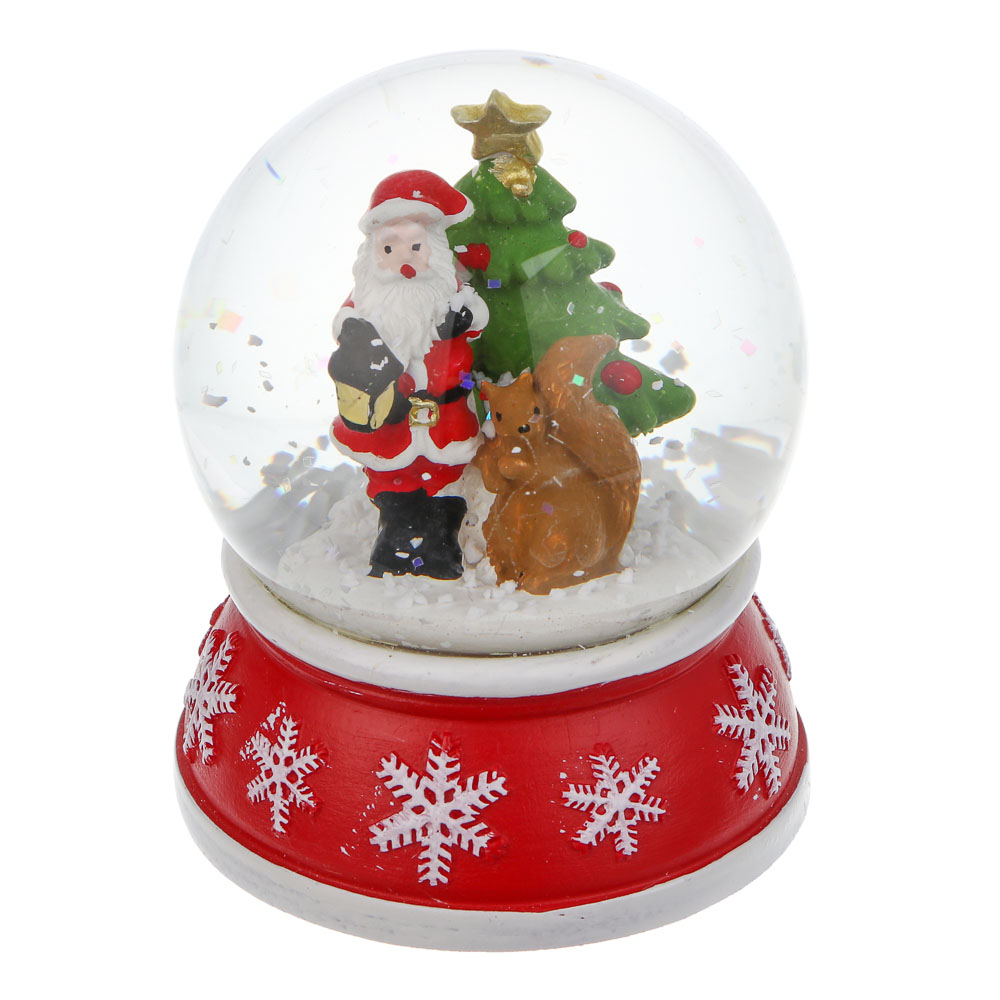 СНОУ БУМ Снежный шар Дед Мороз 6,9x8,2 см, полистоун, стекло - #3