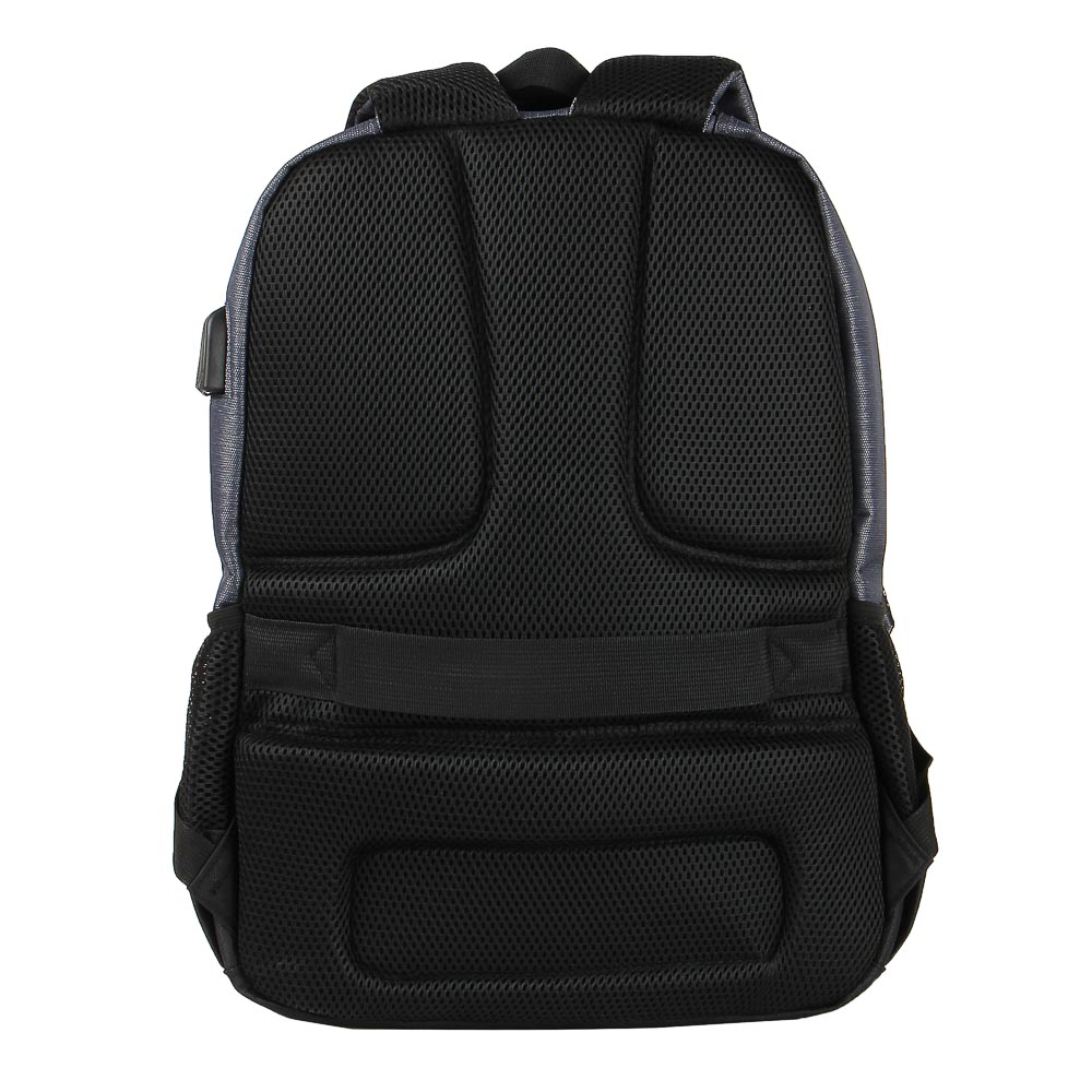 Рюкзак универсальный 46x35,5x19см, 2 отд, 3 карм., спинка с эрг.элементами, USB/науш., серый, ПЭ - #4