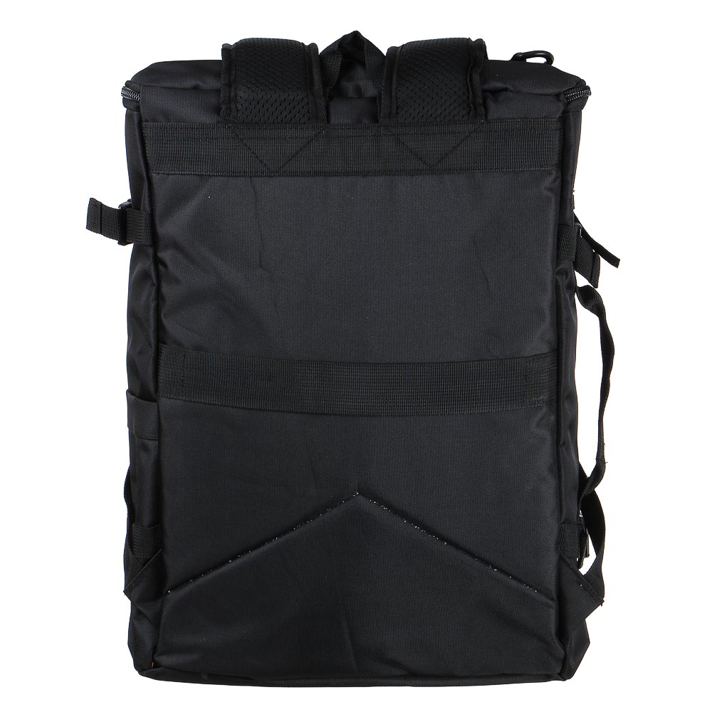 Рюкзак-сумка 45x32x16см, 1 отд., 3 карм., наплеч.ремень, ручка, утяжки, голограф.принт, ПЭ, черный - #6