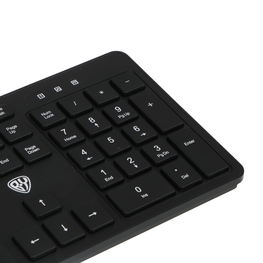 Набор беспроводная клавиатура и мышь BY Unikeys, 2.4GHz,4D, 104 кл., 1600DPI, 1xАА и 1xААА, чёрный - #6