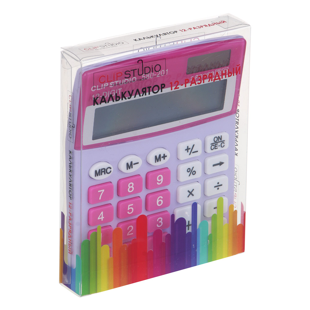ClipStudio Калькулятор 12-разр. 10х12,5см, пластик, 2 цвета - #4