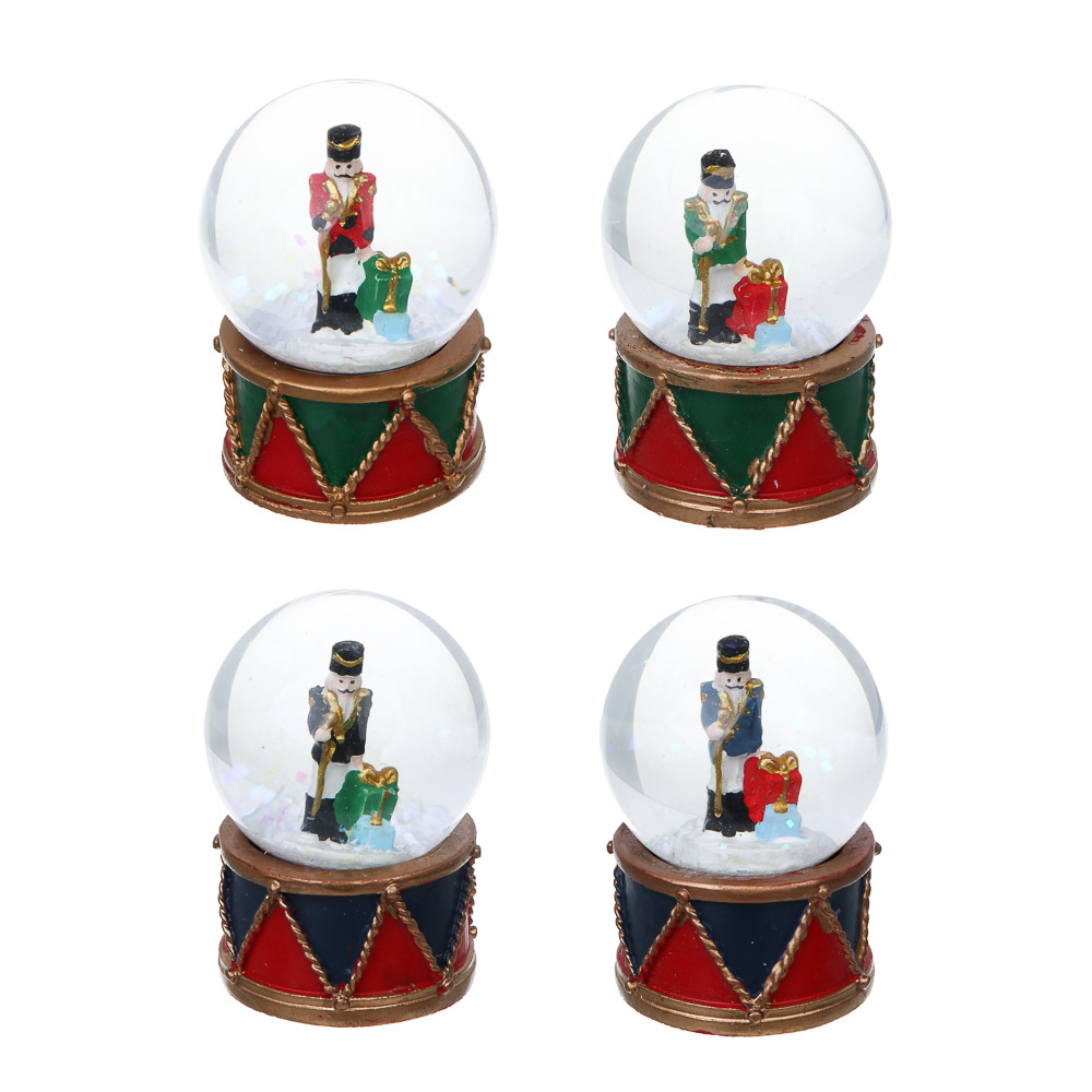 СНОУ БУМ Снежный шар Щелкунчик, 4,5x6,5 см, полистоун, стекло, 26-479 - #1