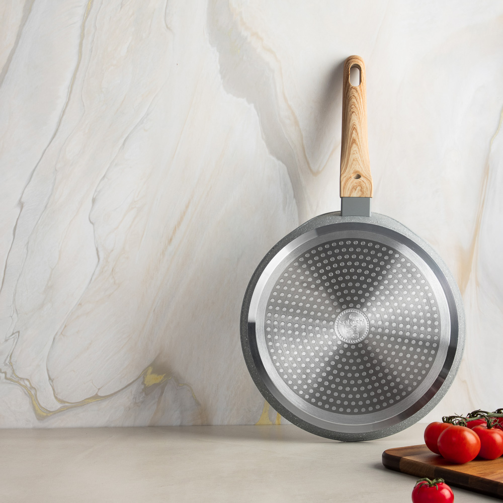 SATOSHI Берг Сковорода литая блинная d24см, антипригарное покрытие Мрамор, индукция - #13