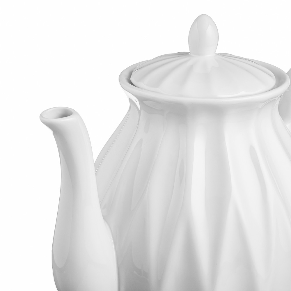 LEBEN Чайный набор электрический с чашками керамика 1,5 л, белый - #8