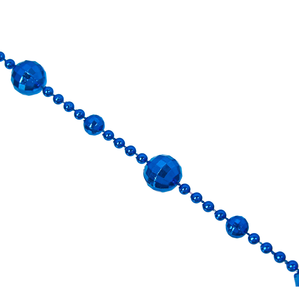 СНОУ БУМ Бусы декоративные, формовые шары разных диаметров, 500 см, пластик, цвет голубой (А13) - #4