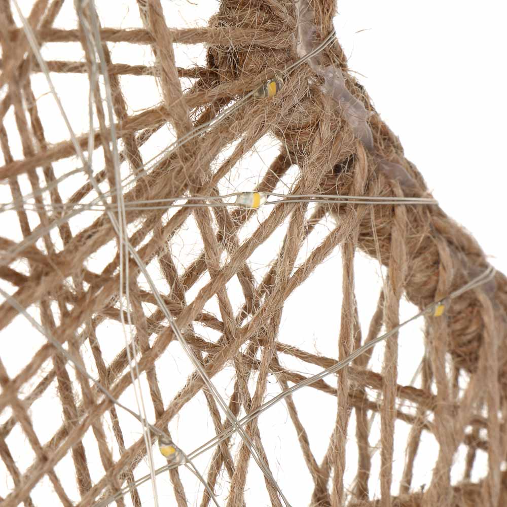 Украшение новогоднее светодиодное "Звезда", 21x1x21 см, веревка, металл, LED - #3