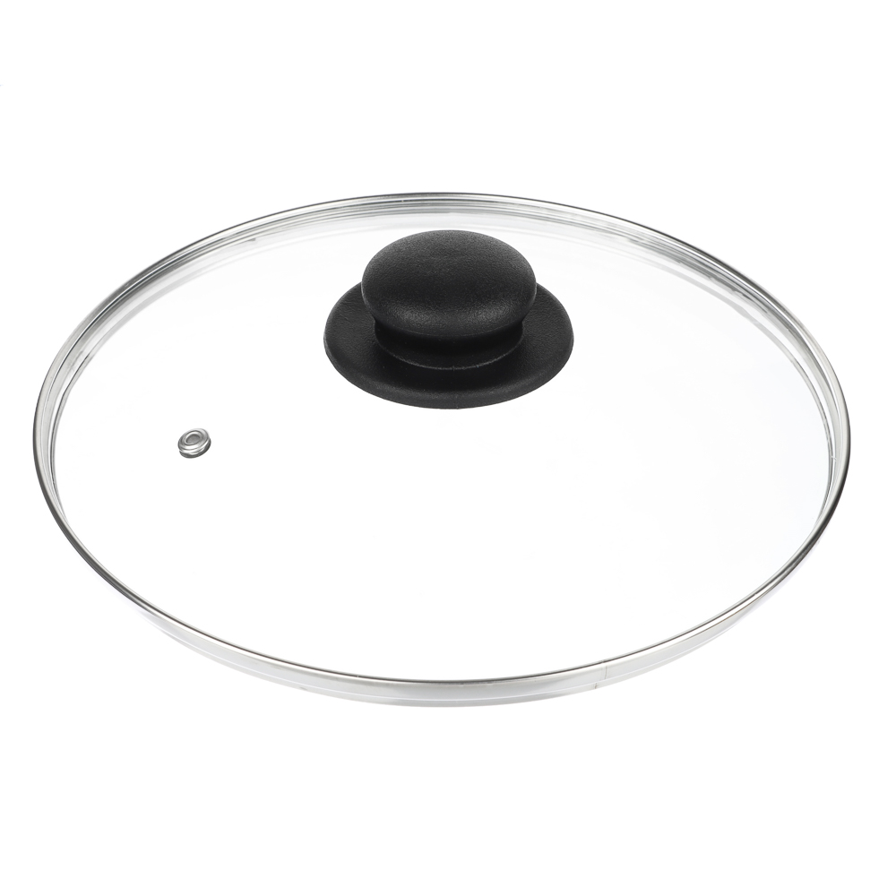 Крышка для сковороды стеклянная с металлическим ободком, 24 см - #1