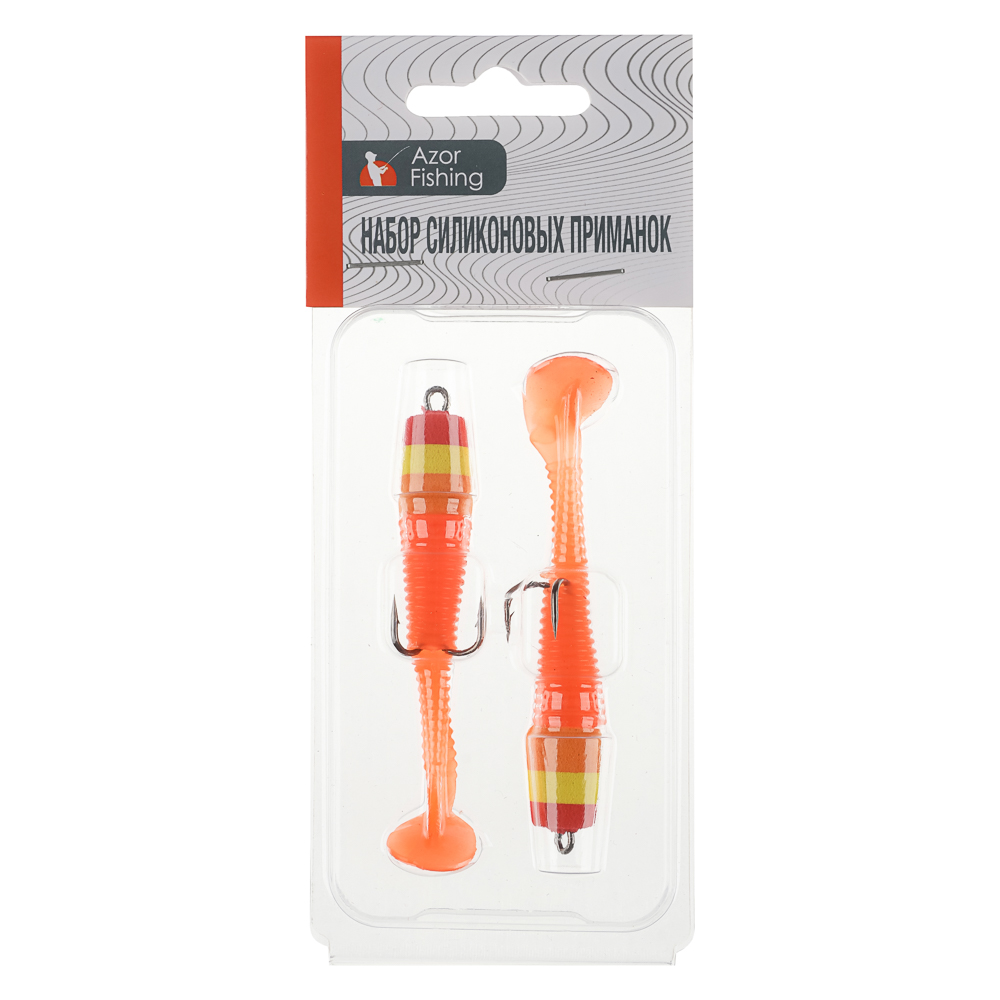 Набор силиконовых приманок "Комбо" тм AZOR FISHING, 75мм, 5 цветов - #13