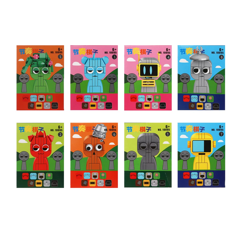 ИГРОЛЕНД Конструктор "Поющие монстрики", 8х3,5х11 см, ABS, 8 видов - #2