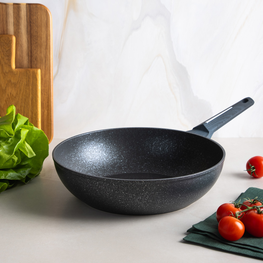 SATOSHI Гардан Вок литой d28см, антипригарное покрытие мрамор, индукция - #10