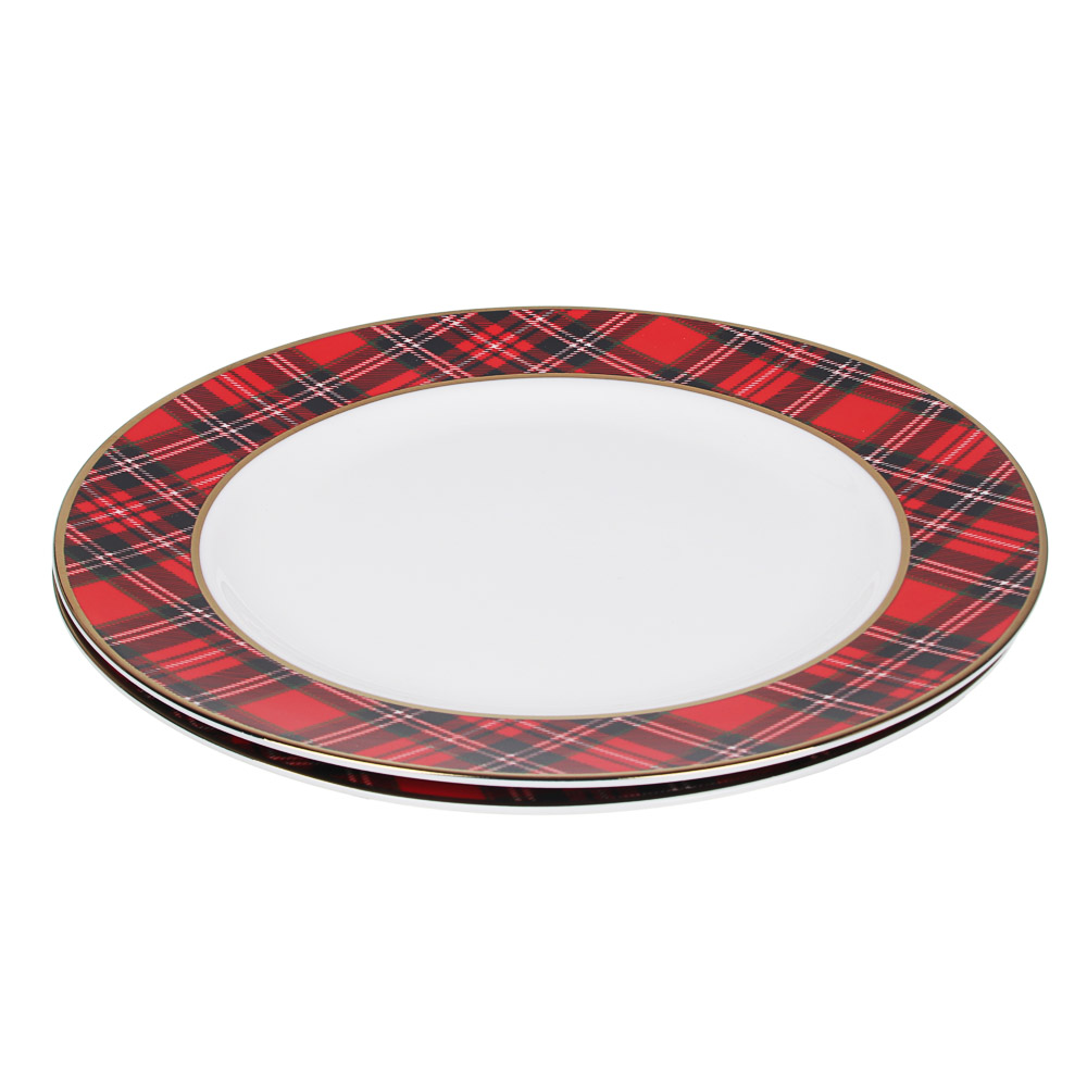 MILLIMI Шотландка Набор тарелок 25см, 2шт, костяной фарфор - #3