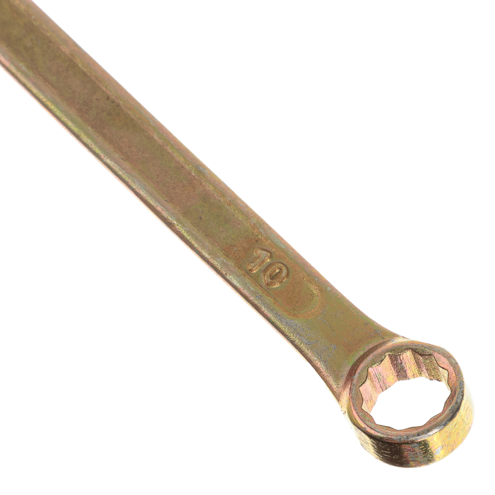 ЕРМАК Ключ рожково-накидной, 10мм, желтый цинк - #4