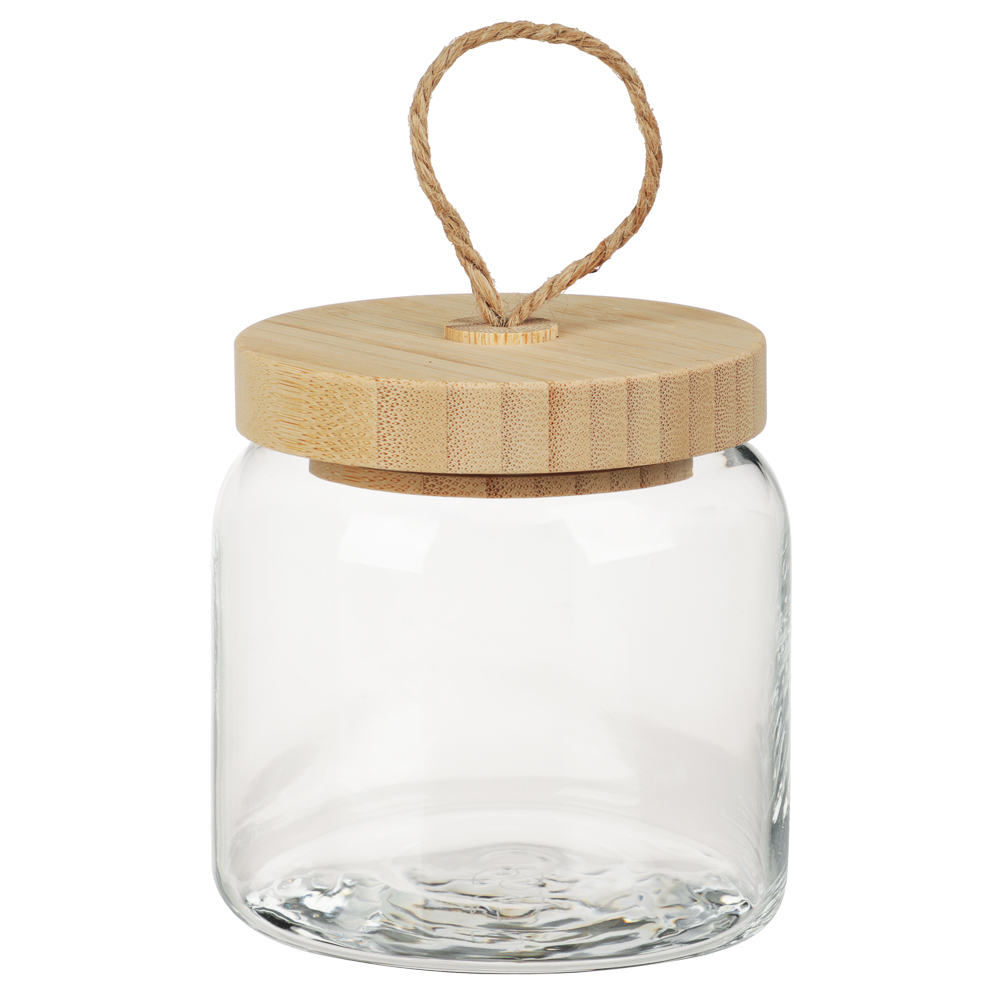PASABAHCE Вуди Банка стеклянная с бамбуковой крышкой 575мл, 43573SLB - #1