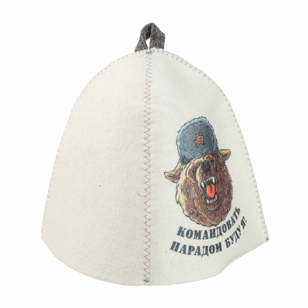 Шапка банная с принтом Амонд в асс., войлок - #7