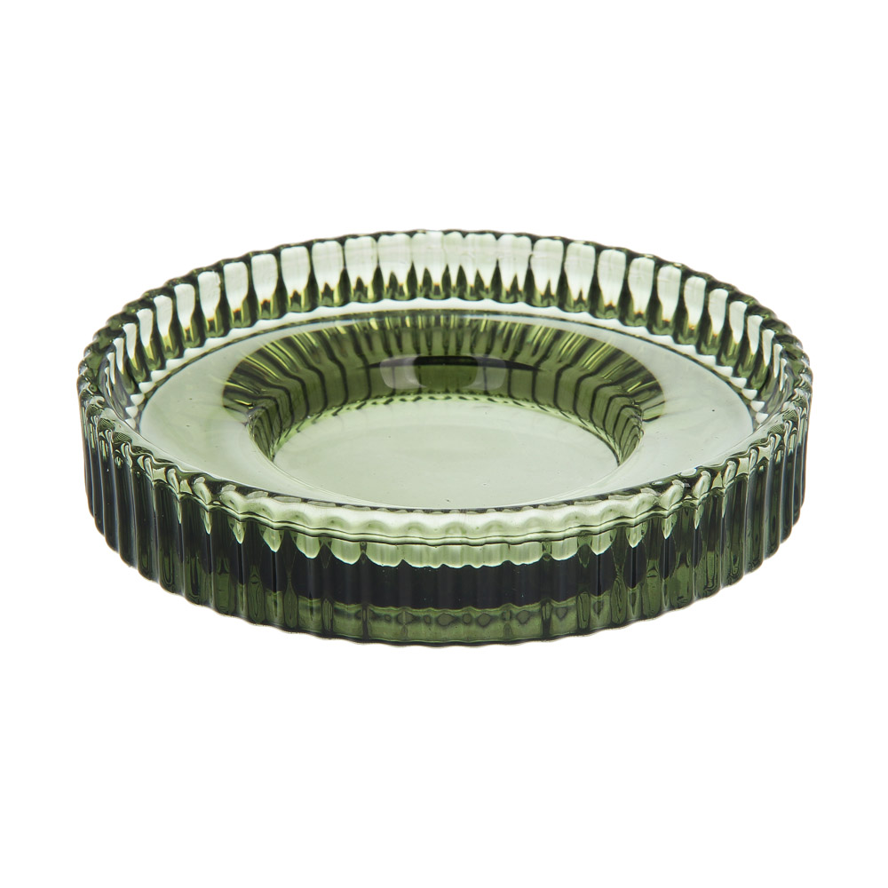 Мыльница тм VETTA Ингрид, стекло, зеленый, 10x10x2,2см - #1