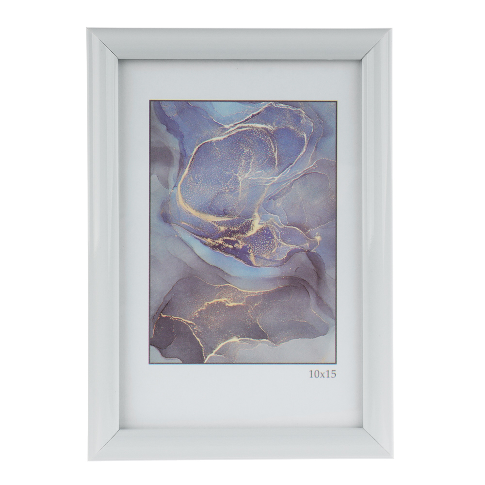 Фоторамка, 10x15 см, пластик, Радуга белый - #1