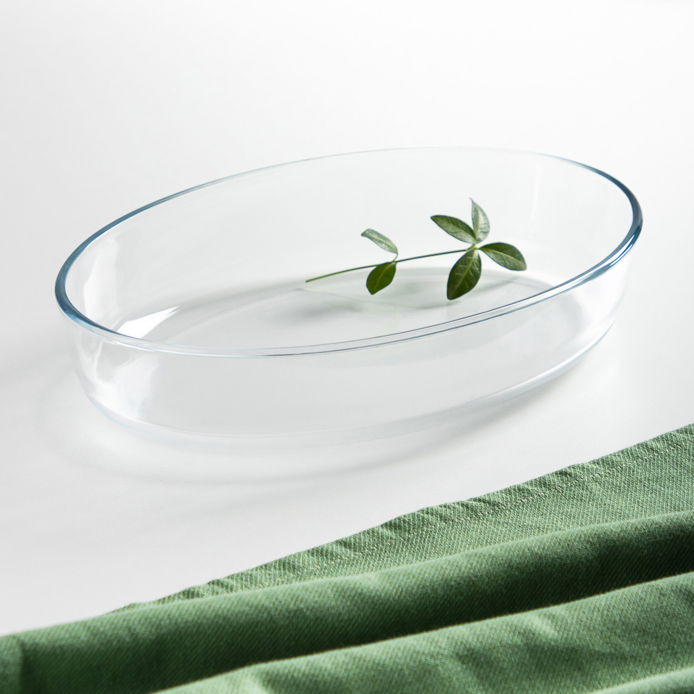 SATOSHI Форма для запекания жаропрочная овальная, стекло, 30.3х21.3х6.5см, 2.4л - #7