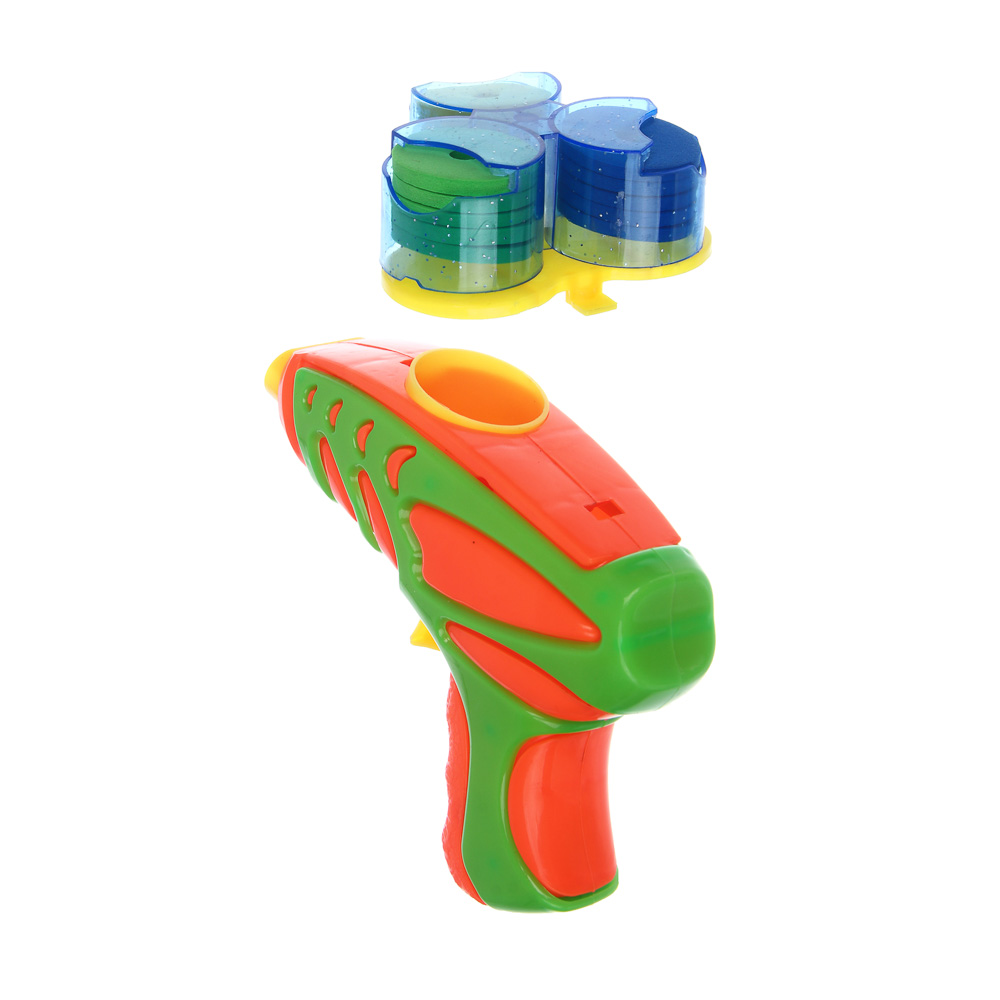 ИГРОЛЕНД Пистолет стреляющий дисками, PP, ABS, 4 дизайна, 16х3,5х21,5 см - #5
