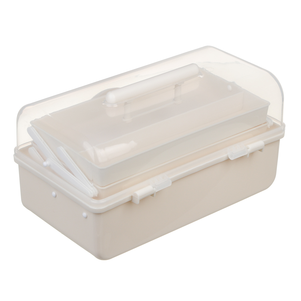 Бокс для таблеток тм VETTA, складной, 2 полки, пластик, 28,5х15,5х15,5см - #5