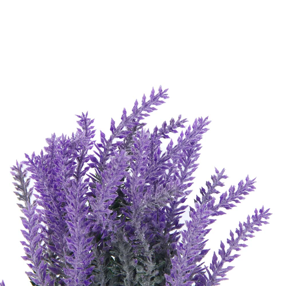 LADECOR Лаванда искусственная в кашпо, 7,5х20-21 см, пластик, целлюлоза - #3