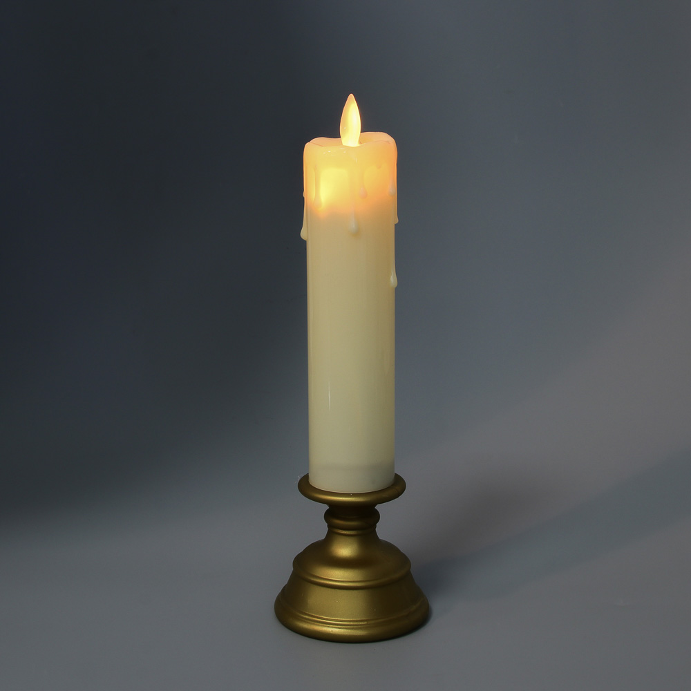 СНОУ БУМ Светильник декор. LED в виде свечи, 7,3x24,5см, PP, 3хAAA, 1 режим, эффект движ. пламени - #5