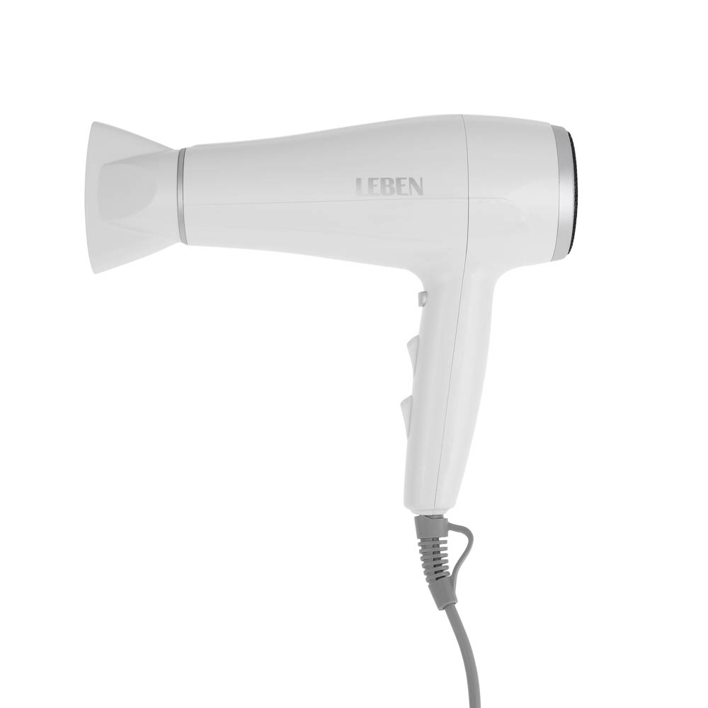 LEBEN Фен для волос, 2200 Вт, 2 скорости, 3 темп.реж., белый, концентратор - #1