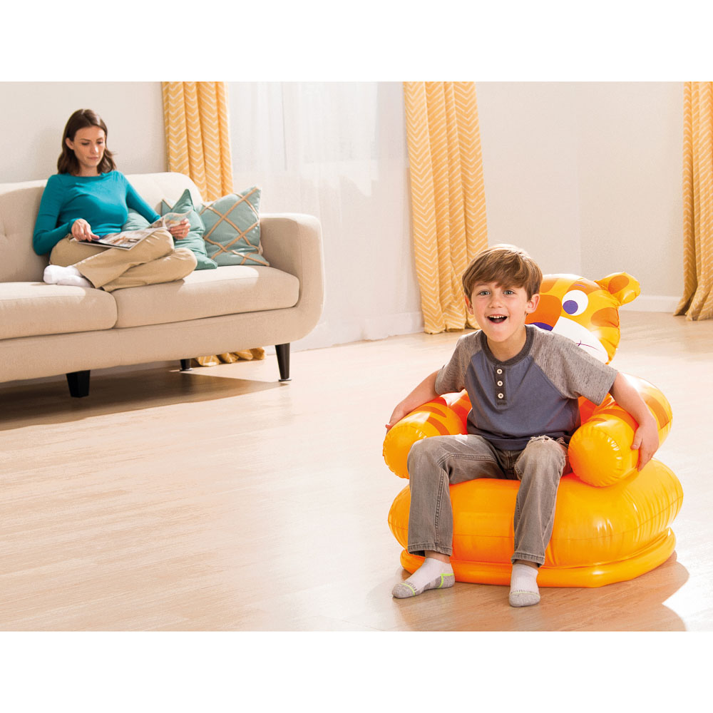 Кресло надувное детское, 65х64х74 см, до 60 кг, INTEX "Животные", 68556 - #4