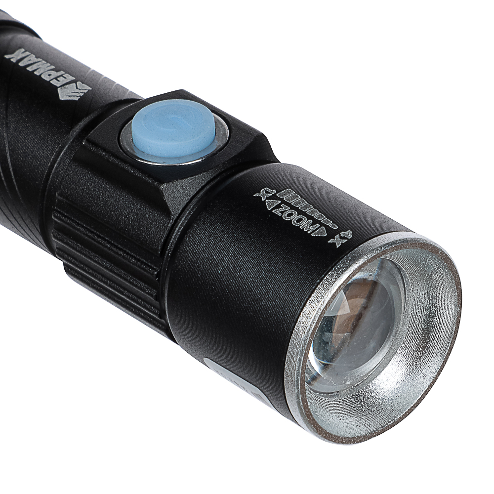 Фонарь ручной тм ЕРМАК,XPE,1200мАч,2,5х2,5х9,5см,3 режима,алюминиевый,с USB штекером,фокусировка - #4