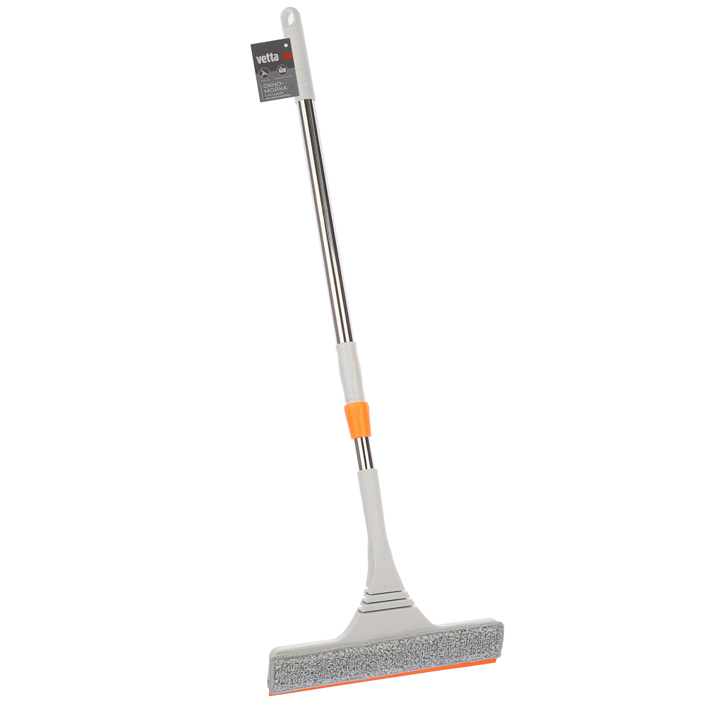 Окномойка телескопическая тм Vetta 75-116 см, водосгон 28х6 см, полипропилен, нерж.сталь, микрофибра - #8