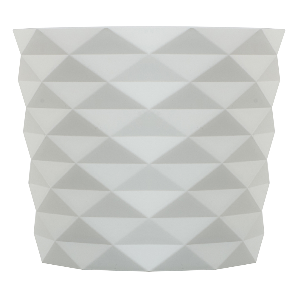 Кашпо для цветов "Диамант" 1,5л, d14см, h13см, цвет белый - #2